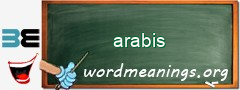 WordMeaning blackboard for arabis